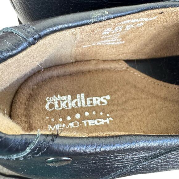 Cobbie Cuddlers Dahlia Black Leather Memo Tech Comfort Slip On Loafers Size 9W - Picture 5 of 6